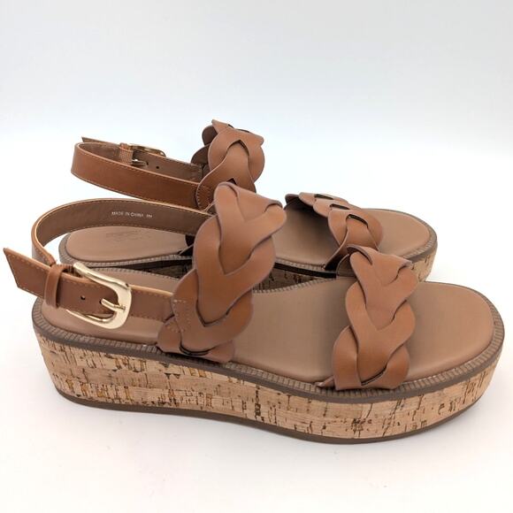 Nordstrom Rack Pennie Platform Sandal Women's Open Toe Brown Size US9M EU40 - Picture 3 of 12